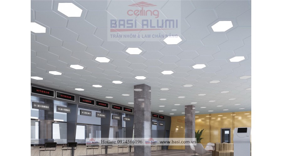 Trần nhôm Lục giác Hexagon